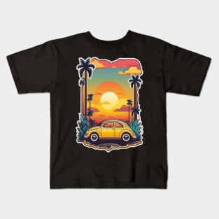 "Sunset Voyage: On the Road to Evening Bliss" Kids T-Shirt
